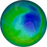 Antarctic ozone map for 2022-12-03